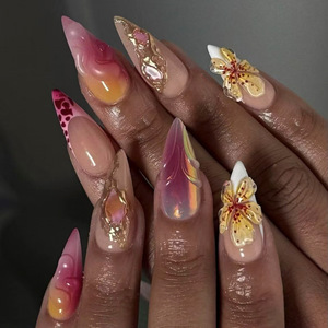 3D Acrylique <span class=keywords><strong>Faux</strong></span> <span class=keywords><strong>Ongles</strong></span> Haute Qualité Fleur De Luxe INS Style En Gros <span class=keywords><strong>Faux</strong></span> <span class=keywords><strong>Ongles</strong></span> Artificiels <span class=keywords><strong>Avec</strong></span> De La <span class=keywords><strong>Colle</strong></span> - Product Image 5