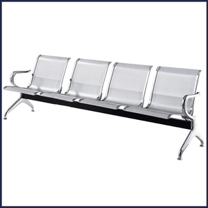 เก้าอี้สนามบินสามที่นั่งทำจากสแตนเลสแบบทันสมัยสำหรับพื้นที่สาธารณะกลางแจ้งและโรงแรม - Product Image 5