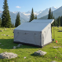 Tente de camping gonflable Oxford quatre saisons pour 2 personnes, légère, portable, installation rapide, glamping avec imperméabilisation