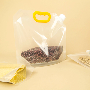 Sac transparent portable à fermeture éclair 1kg, 2kg, 3kg, 5 kg, sac d'emballage liquide, sac de grains de haricots, <span class=keywords><strong>millet</strong></span>, farine alimentaire, sac cadeau personnalisé - Product Image 5