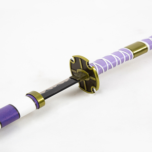 Réplica de la Katana Nidai <span class=keywords><strong>Kitetsu</strong></span> del País de Wano de One Piece, Color Morado y Blanco, para Cosplay de Luffy y Coleccionables - Product Image 2
