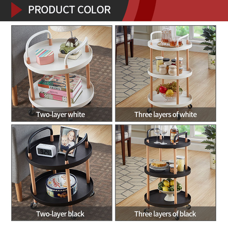3 Tier Plastic Kitchen Vegetable Rack Storage Cart Household
