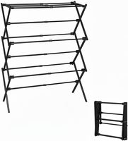 Séchoir à linge extensible télescopique 3 niveaux pliable sur pied pour appartement, balcon, intérieur