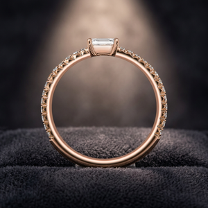 Anillo Moderno de Oro Blanco de 18K con Diamantes Naturales, Joyería Premium de Lujo para Bodas y Aniversarios - Product Image 1