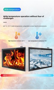 PC de panel industrial de 18,5/19/19 pulgadas con pantalla táctil de aluminio sin ventilador impermeable IP65 computadora integrada de pared en stock - Product Image 6