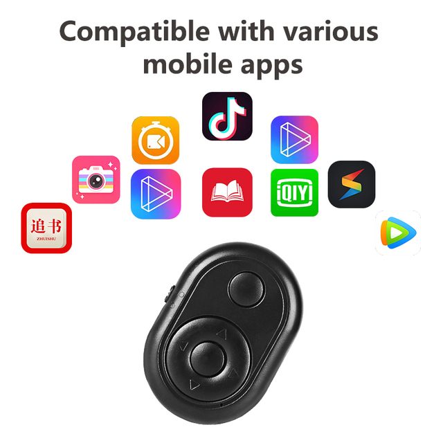 Mini Wireless Bt Remote Shutter Controller Button Self-timer Cheap Bulk Packed Mobile Phone Long Distance Controller