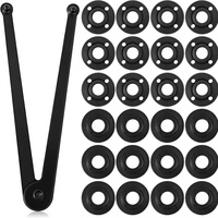 Kit de 25 clés universelles pour meuleuse d'angle, écrous de blocage réglables 5/8''-11, écrous de blocage métalliques à bride