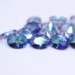 Sintetico blu zaffiro gemme ovale <span class=keywords><strong>mystic</strong></span> arcobaleno di pietra - Product Image 6
