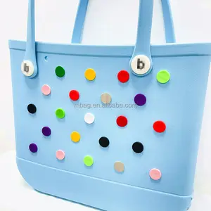 Vente en gros de sac personnalisé avec trous breloques 2023 PVC décorations de chaussures bouton coloré BOG TOTE accessoires