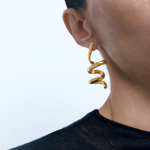 ต่างหูแฟชั่น2025คลาสสิกวินเทจต่างหูอัลลอยเกลียวเครื่องประดับของขวัญผู้หญิง - Product Image 3