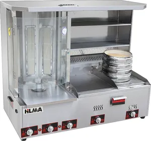 Machine à gaines combinée Donner Kebab Shawarma à gaz à contrôle de température indépendant