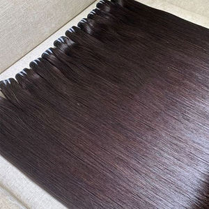 Extensiones de cabello humano liso sin procesar de donante 12A Super doble dibujado Materia prima Onda natural Estilos de rizos afro - Product Image 1