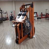 Rameur à eau pliable en bois avec résistance à l'air, modèle LM-1043, 45 kg, pour usage domestique et commercial, garantie 1 an