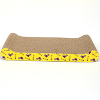 Planche à gratter pour chat interactive personnalisée, papier à gratter en carton ondulé de base en forme de I emballé dans un carton