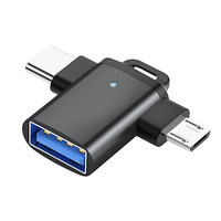 Adaptador OTG 2 en 1/3 en 1 de lector USB OTG para iPhone, IPad, MacBook, Galaxy, Google Pixel y más