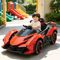 Voiture électrique tout-terrain 12V de haute qualité pour enfants et bébés, unisexe, fonctionnant sur batterie avec MP3 et télécommande, petites roues en plastique