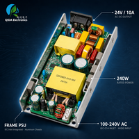 24V 10A Output Tunggal Open Frame Switching AC-DC Power Supply 240W Driver LED Sistem Alarm Keamanan Pencahayaan Industri 87%