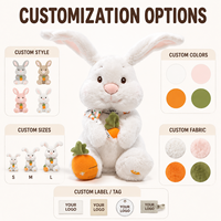 Fabricant OEM/ODM de jouets en peluche personnalisés Lapin Carotte de Pâques, directement de l'usine, pour marques de distributeurs et commandes en gros
