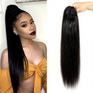 Nuovo Prodotto: Coda di Cavallo Liscia con Clip, Parrucca in Capelli Umani Vergini, Estensione Fissa per Capelli - Product Image 1