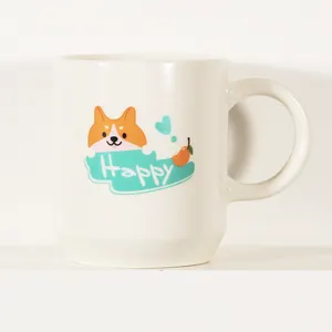 Tivray Custom Print Under Glazed Fancy Porcelain Coffee Breakfast Mug Original Cute Animal Decal Design Pet Memento Ceramic Mug
