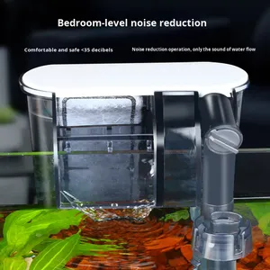 Pequeña pecera montada en la pared, filtro de máquina tres en uno integrado, bomba de agua de circulación, generador de oxígeno, accesorios para acuario - Product Image 5