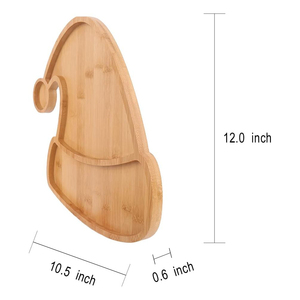 <span class=keywords><strong>Plateau</strong></span> de service en bambou naturel en forme de chapeau de Père Noël de Noël personnalisé pour restaurant et maison - Product Image 4