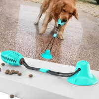 Jouet à mâcher pour chien avec base à ventouse puissante, corde élastique et balle à picots pour le nettoyage des dents, idéal pour le jeu autonome et le tirage à la main