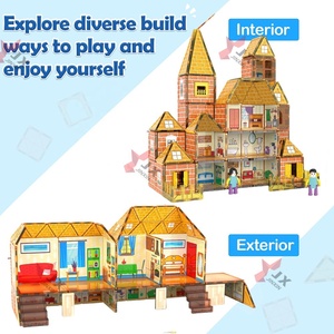 ของเล่นตัวต่อแม่เหล็กขนาดยักษ์สำหรับเด็ก113ชิ้น2025 3D ยอดนิยมก่อสร้างบล็อกของเล่นมายากลสำหรับบ้านตุ๊กตา - Product Image 5