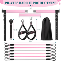 GEDENG Kit de barre de fitness portable 2 sections haute résistance en TPE/Latex/Caoutchouc pour Yoga, Pilates et exercices intérieurs