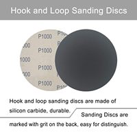Disque abrasif en carbure de silicium noir imperméable de 4,5 pouces (115 mm), dureté moyenne, haute qualité, utilisation humide/sèche, sans trou, pour l'automobile