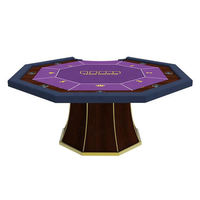 Table Texas de Table de Poker octogonale de Casino de haute qualité de conception Unique de YH avec des porte-gobelets Wraith rembourrés de piste