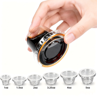 Contenants à sauce jetables transparents en plastique à paroi simple avec couvercles 1,5 oz – Gobelets à sauce pour plats à emporter