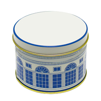 Atacado Personalizado Mini Comida Tinplate Jar Forma Redonda Caixa Embalagem Elevador Top Tin Chocolate Metal Latas Doces para Chocolate