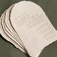 Carte d'invitation de mariage personnalisée en papier coton effet miroir style européen, faite à la main, pour cérémonie moderne, destination, amour