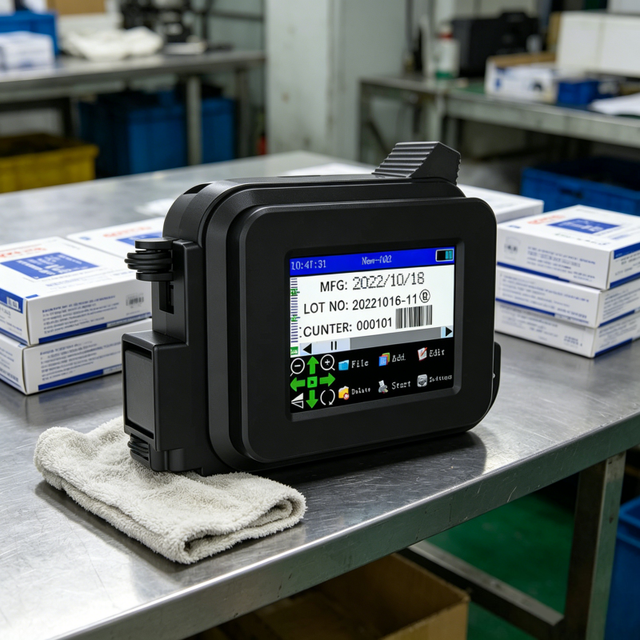 Lightweight Handheld Inkjet Printer Portable Batch Coding Machine for Warehouse and Logistics Use
