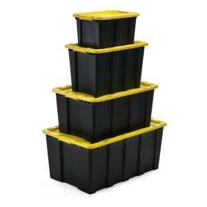 Contenedor de Almacenamiento de Plástico de 100L con Tapa, Multidimensional, Resistente al Agua, para Herramientas de Jardín y Garaje - Product Image 1