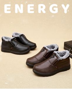 2022 Winter New Men's Cotton Shoes Warm Elderly Non-slip Cotton <b>Boots</b> - Product Image 4