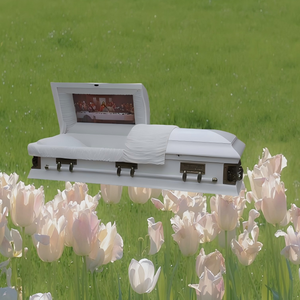 โลงศพไม้ป็อปลาร์แบบอเมริกันสำหรับเด็กและผู้ใหญ่ อุปกรณ์สำหรับงานศพ - Product Image 3