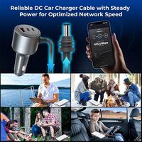 Chargeur de voiture 100W pour Starlink Mini, entrée 12V/24V vers câble d'alimentation étanche DC 5,5 mm, double USB-C PD 45W et USB-A