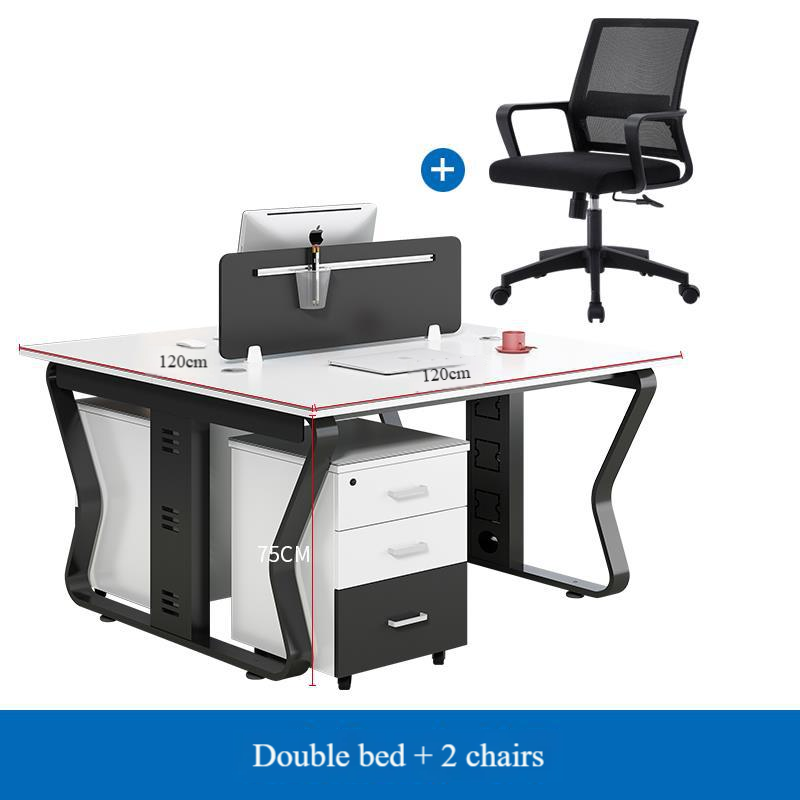 Bureau double + 2 chaises