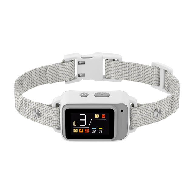 2024 Automatic Pet Stop Barking Collar AI Intelligent Recognition Training Supplies Eco-Friendly Nylon Colour Screen Electronic