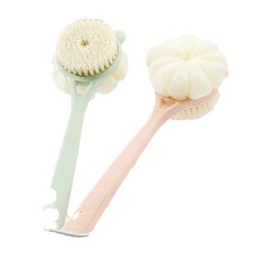 Double Sided Bath <b>Brush</b> Flower Shape Long Handle Exfoliating Scrubber For Back Cleaning Adult Use Plastic Nylon Material - Product Image 5
