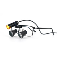 Lampe dentaire LED MC-JD2100 avec loupes binoculaires 21NM-300X, lampe frontale à spot lumineux pour chirurgie, grossissement 3.0x