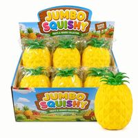 Jouet de décompression sensoriel en forme d'ananas souple en TPR sans BPA, à récupération lente, à tenir avec les deux mains, simulation de fruit, vente en gros, logo personnalisé, OEM