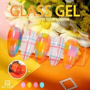 Gel artistique professionnel pour effet verre sur les ongles |   Autonivelant à haute transparence, couleurs vives et pleine couleur pour le nail art et la production en gros - Product Image 5