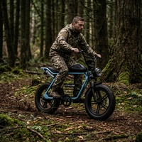 Vélo électrique tout-terrain camouflage avec freins à disque doubles, vélo silencieux pour l'observation des animaux en zone naturelle