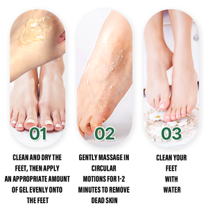 Гликолевая кислота для ухода за кожей ног Отшелушивающий гель для смягчения мозолей удаляет омертвевшую кожу увлажняющий и увлажняющий крем для ног - Product Image 4