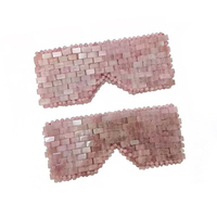 Masque facial rafraîchissant en quartz rose pour les yeux, masseur thérapeutique, masque de sommeil pour le visage – Offre Spéciale