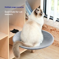 Lit suspendu moderne pour chat, en tissu, gain de place, sans perçage, amovible, lavable, toutes saisons, réglable