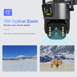 Cámara Wifi Exterior <span class=keywords><strong>ICsee</strong></span> Blanca Inalámbrica de 2 Lentes con Rotación PTZ de 360 Grados, Zoom Digital 10x, Color Completo, 4MP - Product Image 3